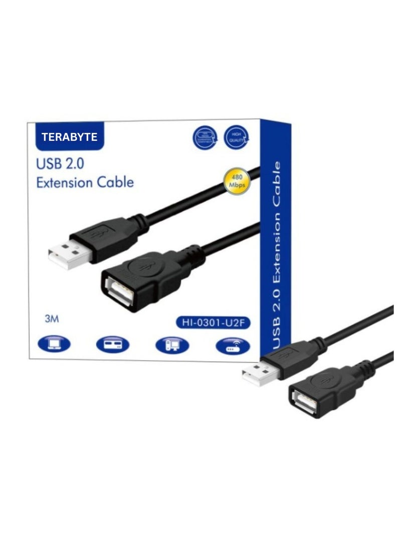 Terabyte كابل تمديد USB 2.0 A-F - 3م - Image 1
