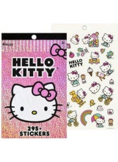 آبد مجموعة ملصقات من 4 أوراق من ورق القصدير من Hello Kitty، تحتوي على أكثر من 200 ملصق 