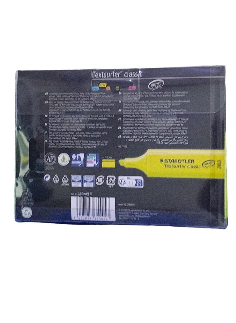 STAEDTLER - Staedtler Textsurfer Classic Highlighter ST-364-WP08, Set Of 8 Color Multicolour - Image 1