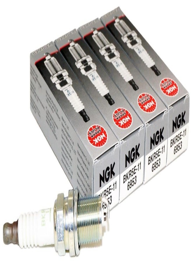 NGK 6953 Spark Plug BKR5E-11 - Pack of 4 - Image 1