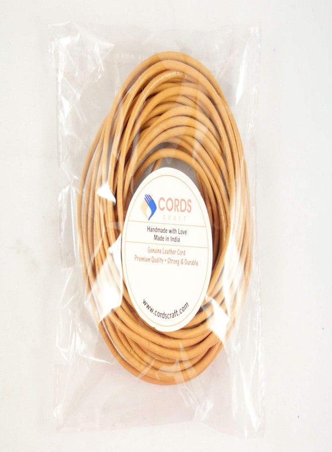 Cords Craft® | 3.0mm Round Leather Cord for Jewelry Making Bracelet Dog Collar Beading Work Hobby and DIY Craft (Marigold, 10.93 Yards) | Roll of 10 Meters Leather String Cord - Image 3