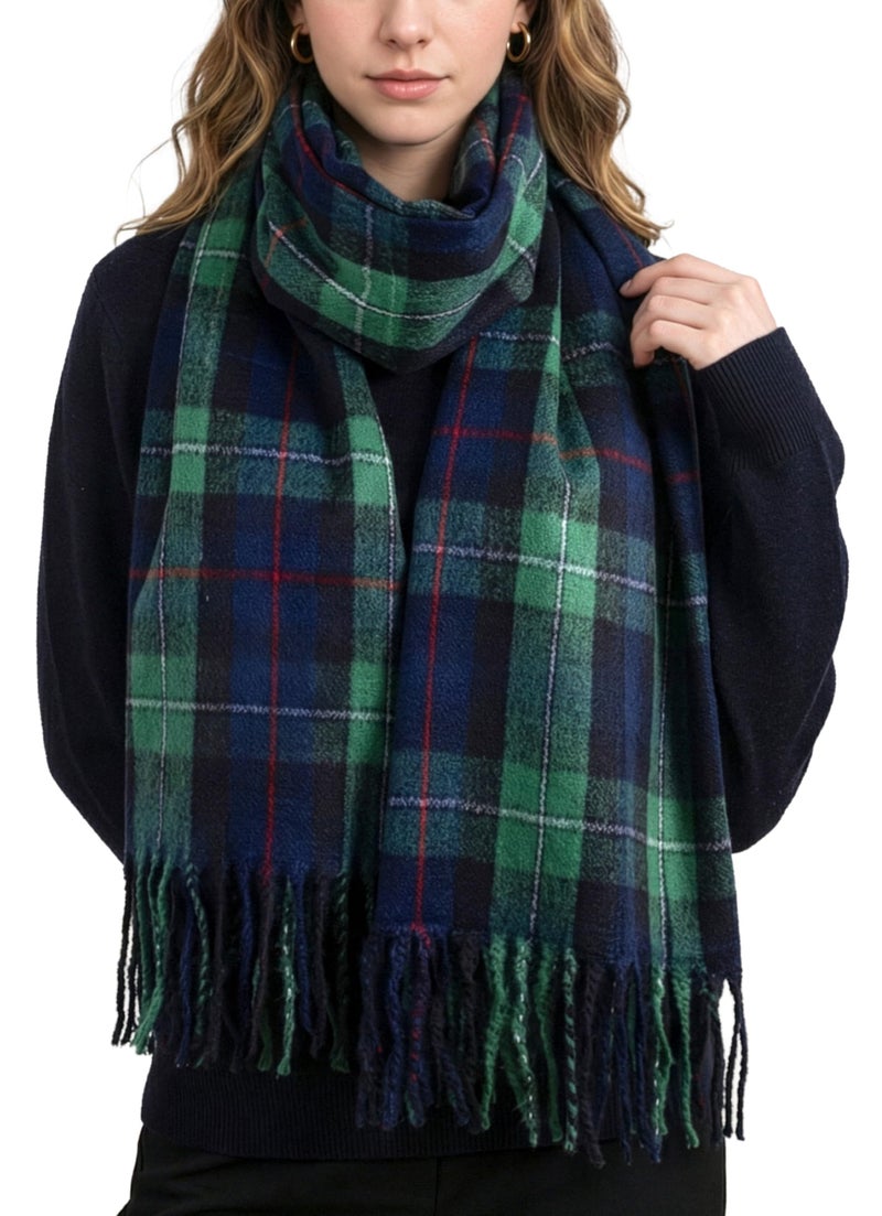 Achillea Long & Wide Scottish Tartan Plaid Shawl Wrap â€“ Soft Cashmere Feel Winter Scarf, Outlander-Inspired Christmas Gift (Mackenzie Modern) - Image 1