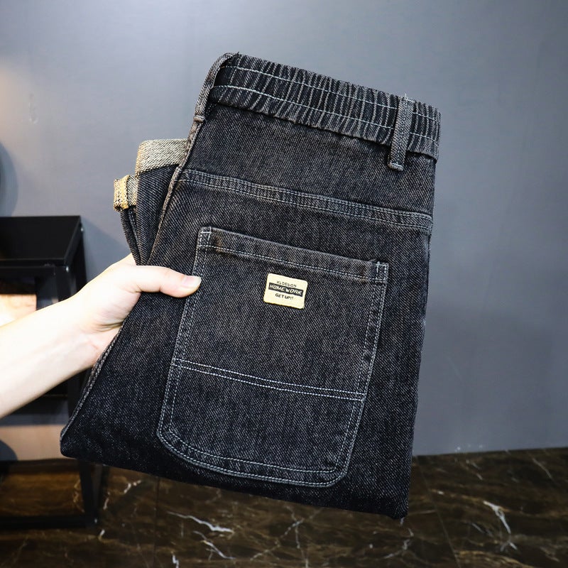 Unisex Classic Denim Jeans Loose Fit Daily Outdoor Wear - Image 3