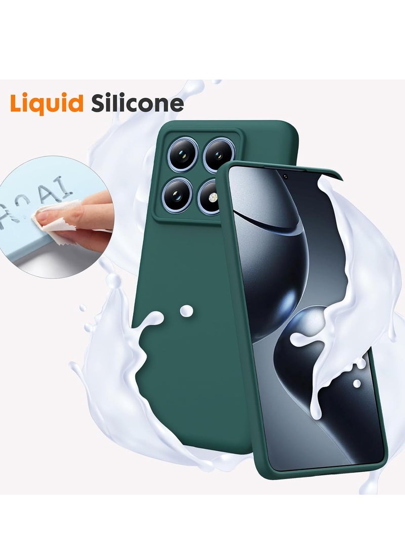 Houmt Xiaomi 14T Pro 5G Case Cover Premium Liquid Silicone Case with Soft Inner Microfiber Lining Cushion Shockproof Protective Cover for Xiaomi 14T Pro  - Image 3