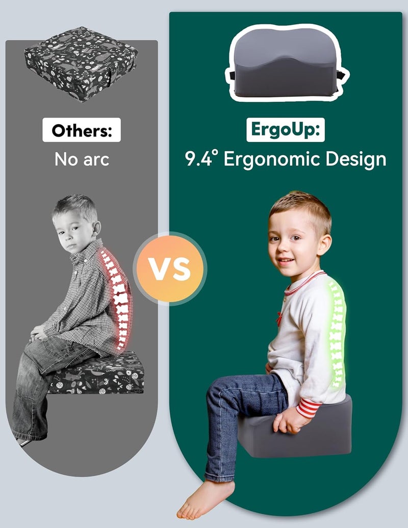 Babelio ErgoDesigned Booster Seat for Kitchen Chair Promote Proper Upright Posture Toddler Booster Seat for Dining Table Removable  Washable Cover Suitable for 18 Months to 5 Years Dark Grey - Image 2