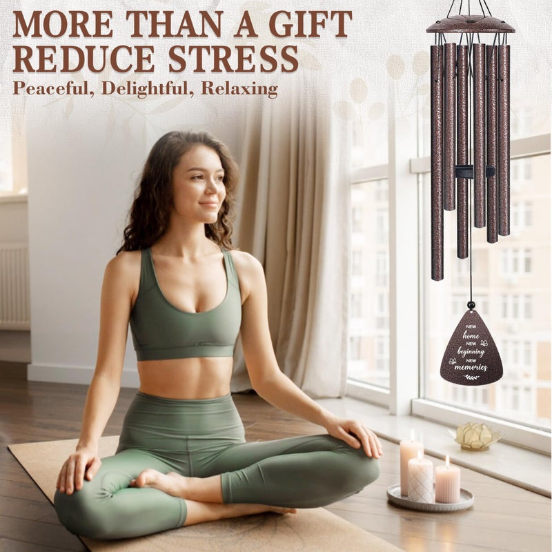 vifoew House Warming Gifts New Home, 32" Bronze Wind Chimes Housewarming Gifts, New Home Gift Ideas for Women Men Homeowners Couples Family Friends, Unique First Home Gift for Apartment Decor - Image 3