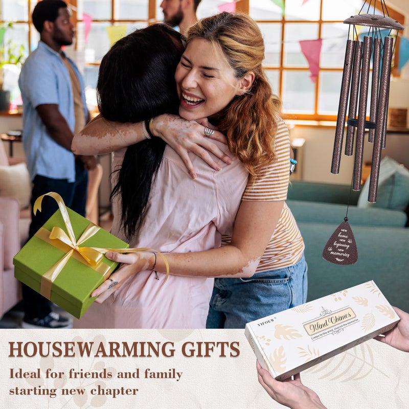 vifoew House Warming Gifts New Home, 32" Bronze Wind Chimes Housewarming Gifts, New Home Gift Ideas for Women Men Homeowners Couples Family Friends, Unique First Home Gift for Apartment Decor - Image 2