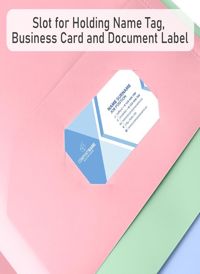 Timart Folders with Pockets-6 Pack, 2 Pocket Folders Fit Letter Size Paper, Pastel Color File Folders for Documents, Plastic File Folder for School Office Home Bussiness - Image 4