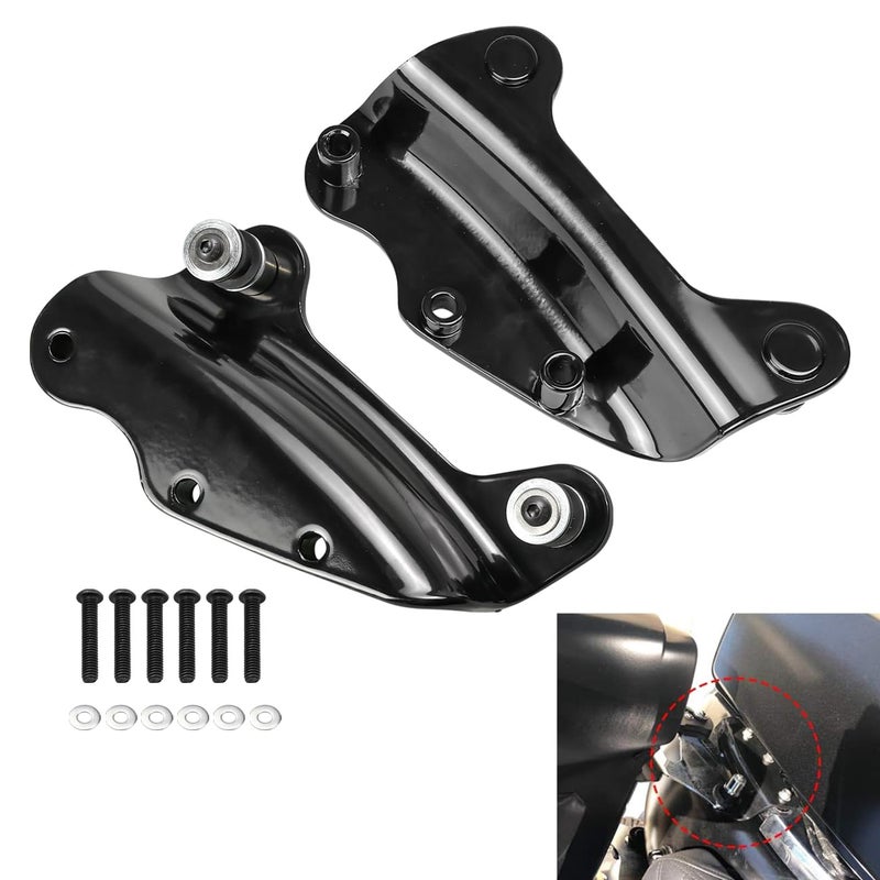 AUFER Black 4Point Docking Hardware Kit Compatible with for Touring Road King Road Glide Street Glide Electra Glide 20092013