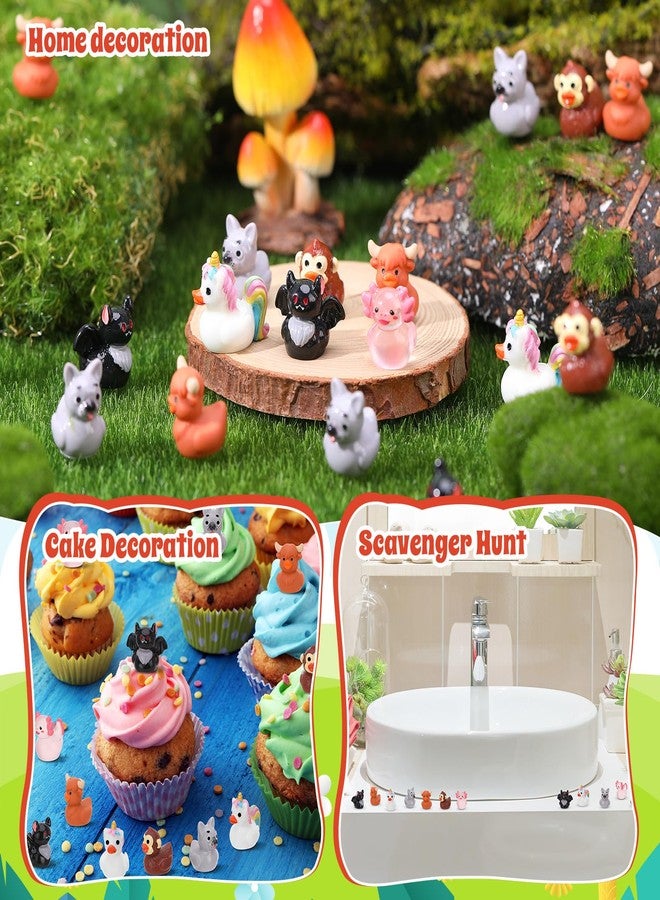 GGSTDDUP 60pcs Mini Resin Animal Ducks, Tiny Ducks for Hiding, Miniature Duck Figurines, Novelty Party Favors Gift Decoration (6 Styles) - Image 4