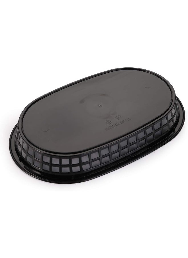 Cedilis Cedilis 40 Pack Fast Food Baskets, 10.5 x 7 Inch Black Plastic Baskets, Food Service Tray for Hot Dogs, Burgers, Sandwiches, Fries, Barbecues, Picnics, Parties  - Image 5