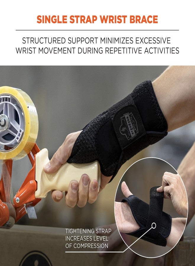 Ergodyne ProFlex 4005 Wrist Brace, Splint Open Stay for Structured Wrist Support, Adjustable Single Strap - Image 2