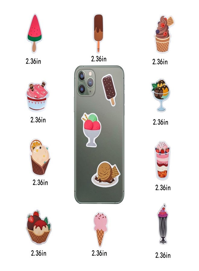Cleverplay 100 Pack Ice Cream Stickers,Ice Cream Party Favors, Birthday Decorations Gifts - Image 5