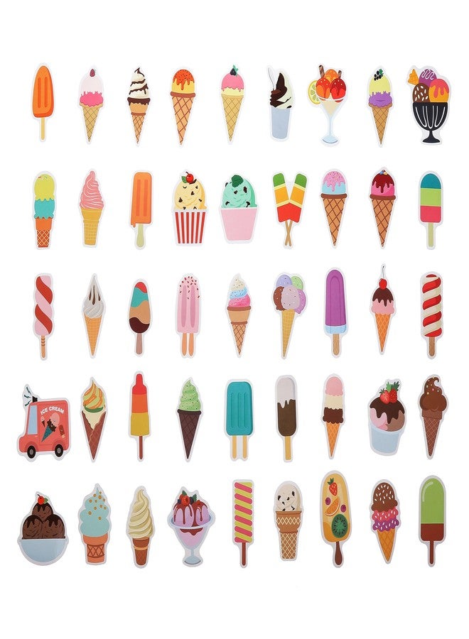 Cleverplay 100 Pack Ice Cream Stickers,Ice Cream Party Favors, Birthday Decorations Gifts - Image 3