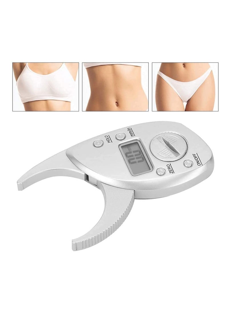 Zikra Electronic Digital Display Fat Caliper Body Fat Clip Skin Fold Thickness Measuring Instrument Sebum Clip Body Fat Rate Fat Cl Athletic Women/Men Body Tools Monitoring Home Use - Image 4