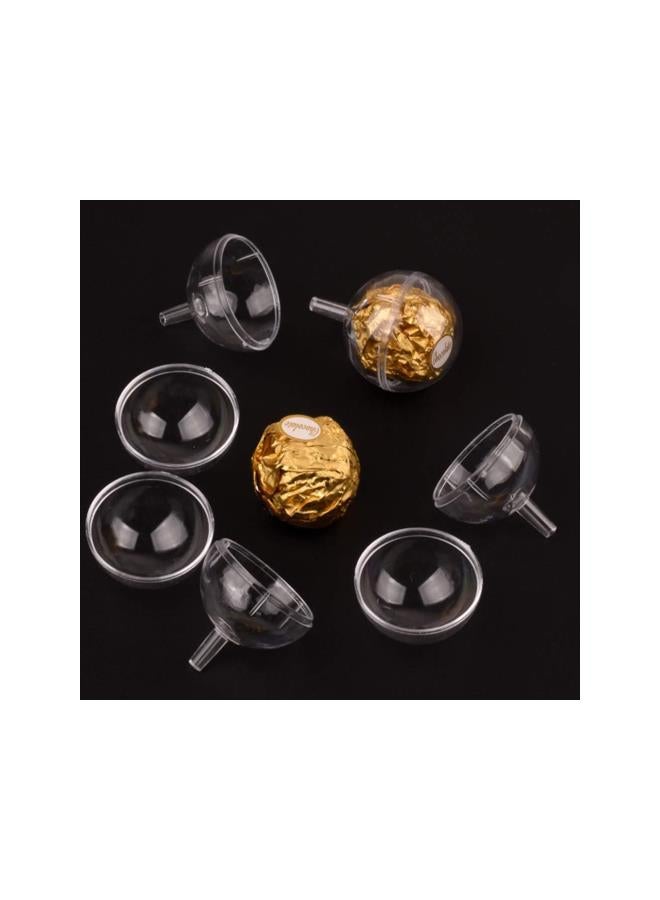 klarako Single Rose Packaging 25pcs Clear Chocolate Container Holder Mini Chocolate Box Candy Packaging Case for Valentines Day Birthday Wedding Party Decoration Corsage Boxes  - Image 2