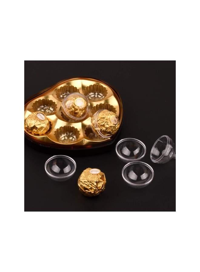 klarako Single Rose Packaging 25pcs Clear Chocolate Container Holder Mini Chocolate Box Candy Packaging Case for Valentines Day Birthday Wedding Party Decoration Corsage Boxes  - Image 4