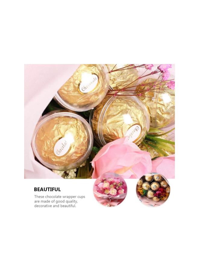 klarako Single Rose Packaging 25pcs Clear Chocolate Container Holder Mini Chocolate Box Candy Packaging Case for Valentines Day Birthday Wedding Party Decoration Corsage Boxes  - Image 5