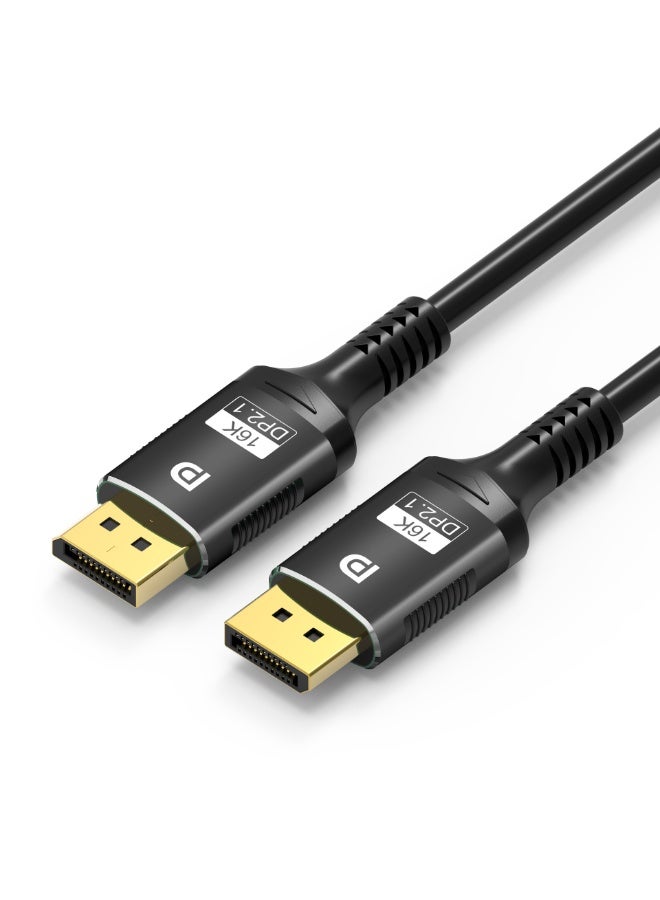 إف دي برو كابل DisplayPort 16K 2.1 3.3 قدم، كابل DP 2.1 [16K@60Hz، 8K@120Hz، 4K@240Hz] يدعم 80Gbps، HDR10، DSC1.2a، G-Sync، FreeSync، كابل Display Port مضفر متوافق مع شاشات الألعاب والتلفزيون والرسومات - Image 2