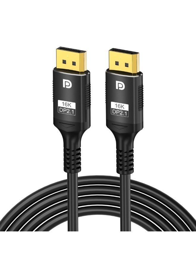 إف دي برو كابل DisplayPort 16K 2.1 3.3 قدم، كابل DP 2.1 [16K@60Hz، 8K@120Hz، 4K@240Hz] يدعم 80Gbps، HDR10، DSC1.2a، G-Sync، FreeSync، كابل Display Port مضفر متوافق مع شاشات الألعاب والتلفزيون والرسومات - Image 5