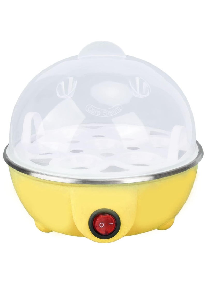 Multi-functional Electric Eggs Boiler Cooker Steamer Home Kitchen Use | 7 Egg Capacity Multifunction Electric Boiled Egg Maker Food Steamer (Yellow)