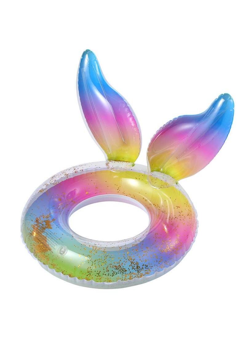 Y&D Giant Mermaid Tail Pool Float PVC Inflatable Floats Mermaid Swimming Ring for Women Multicolour A 70CM  - Image 1