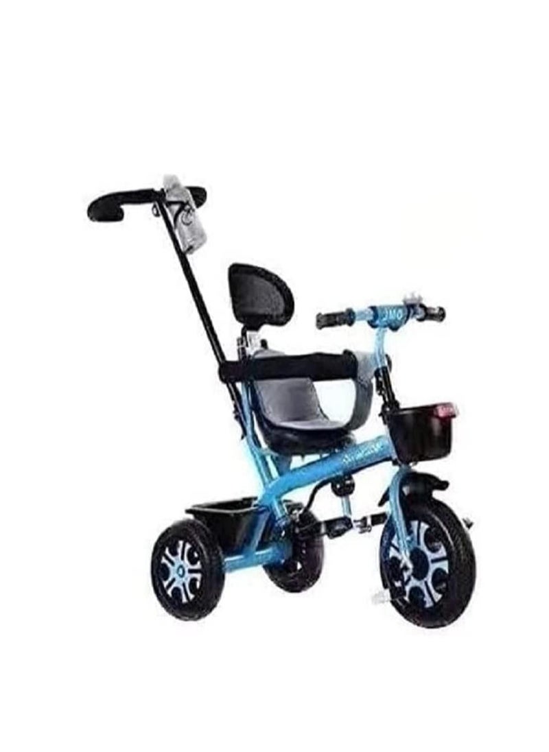 Kids Tricycles for 1 to 6 Years Old Baby Trike Kid's Ride On Tricycle with Push Bar 3 Wheel Bike for Boys & Girls 3 Wheels Tricycle Blue  - Image 1