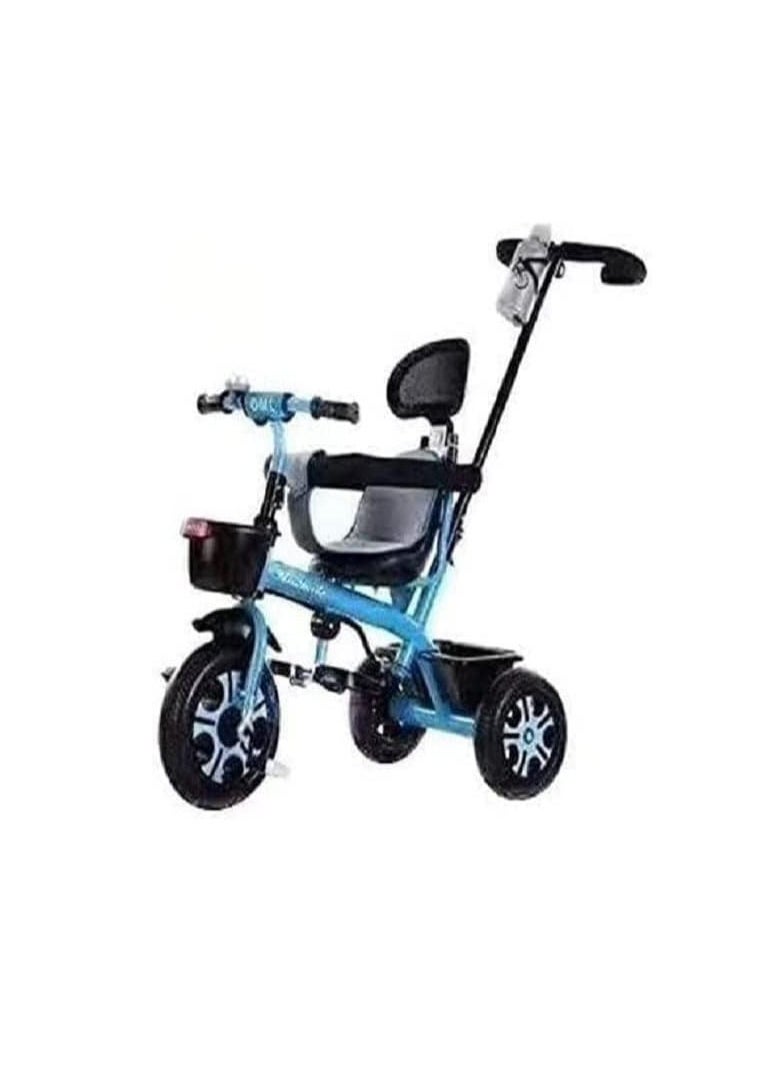 Kids Tricycles for 1 to 6 Years Old Baby Trike Kid's Ride On Tricycle with Push Bar 3 Wheel Bike for Boys & Girls 3 Wheels Tricycle Blue  - Image 3