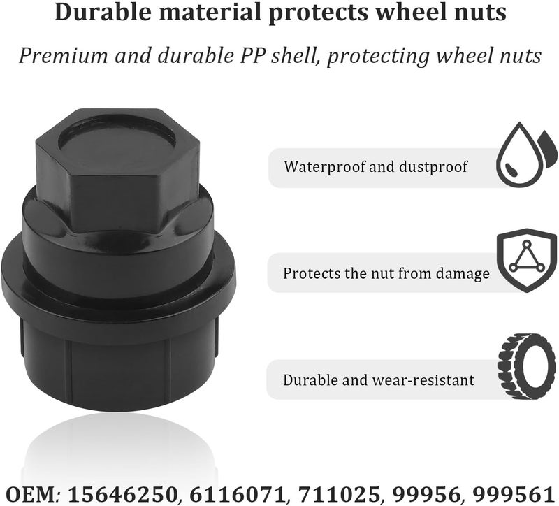 Salior 6PCS Wheel Lug Nut Covers M27x2.0 OEM 15646250,Bolt Covers Caps for Wheel Lug Nuts Protection and Car Decorations,Lug Nut Caps Car Accessories Compatible with Chevrolet GMC Cadillac (6PCS) - Image 4