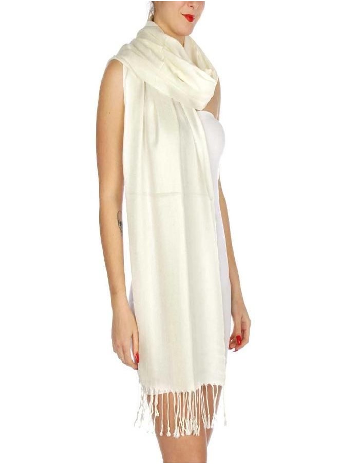 SERENITA SERENITA Pashmina Shawls Wraps for Women. Dress Cover Up Formal. Cashmere Feel Wrap for Evening Dress.  - Image 2
