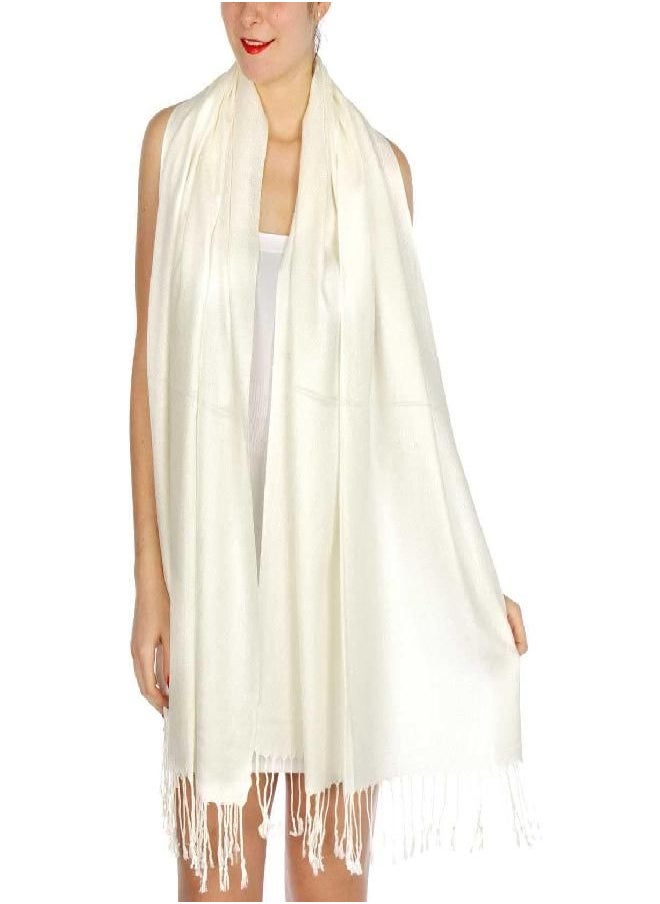 SERENITA SERENITA Pashmina Shawls Wraps for Women. Dress Cover Up Formal. Cashmere Feel Wrap for Evening Dress.  - Image 3