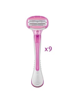 pure silk Contour 6 Premium Disposable Razor Value Pack Bundle (3 Packs9 Total Razors)  - Image 4