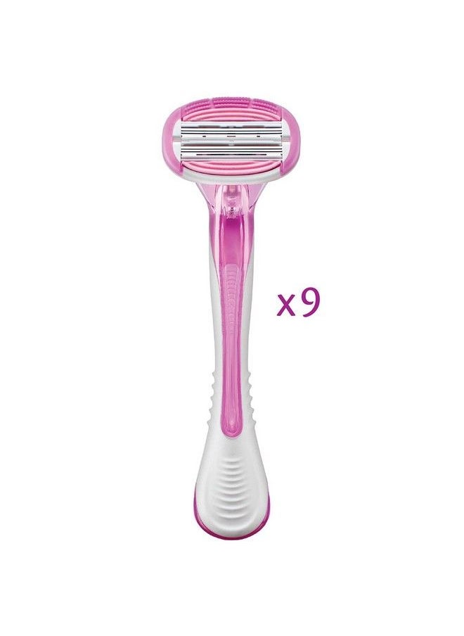 pure silk - Contour 6 Premium Disposable Razor Value Pack Bundle (3 Packs9 Total Razors) - Image 1