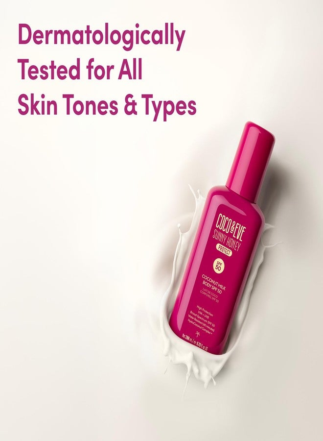 Coco & Eve Coconut Milk Body Sunscreen SPF 50 - Broad Spectrum UVA/UVB Sun Protection, Hydrating Daily Water-Based Lotion, Lightweight, Non-Greasy, Dermatologically Tested, 6.76 Fl Oz - Image 5