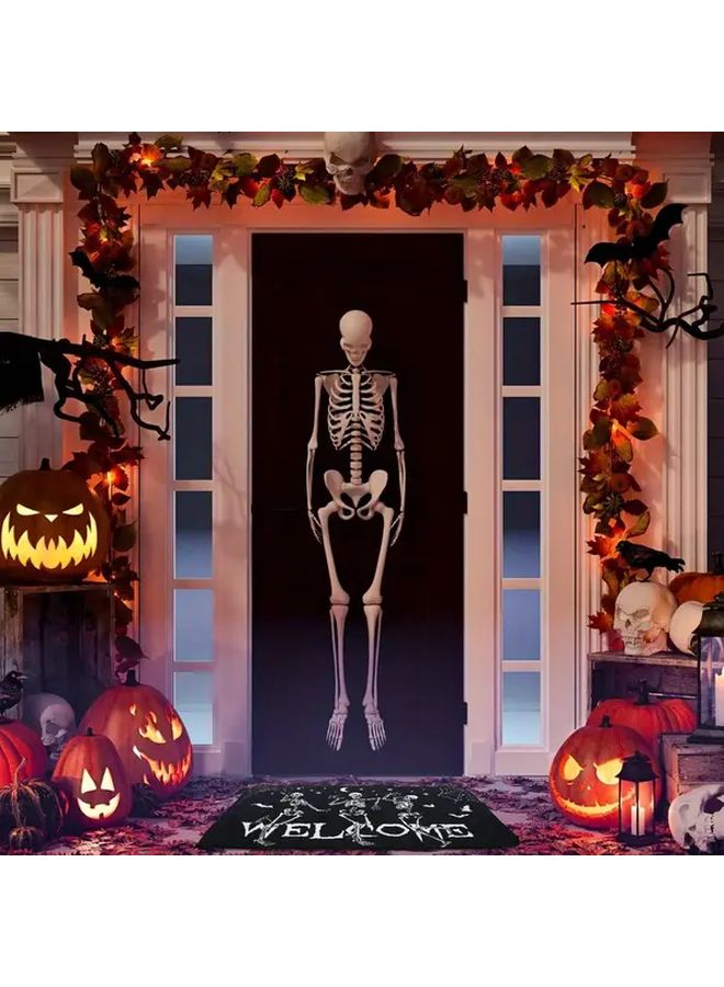 AnyDesign Halloween Dancing Skeletons Doormat Lightweight Non Slip Welcome Entrance Mat Spooky Front Door Rug Floor Mat For Indoor Outdoor Kitchen Bedroom Living Room Decor Variant1 17 X 29 - Image 5