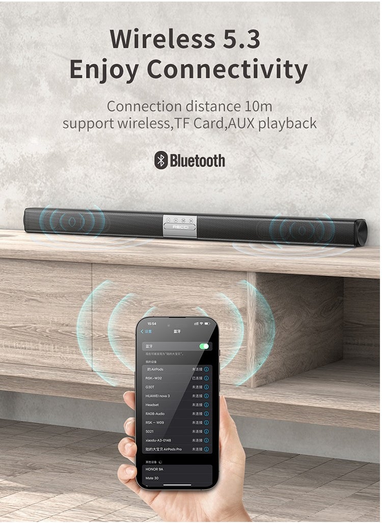ريتشي سماعة Recci RSK-W32 Bach Series لاسلكية - صوت ستيريو عالي الجودة، Bluetooth v5.3، لمس، تصميم محمول  - Image 4