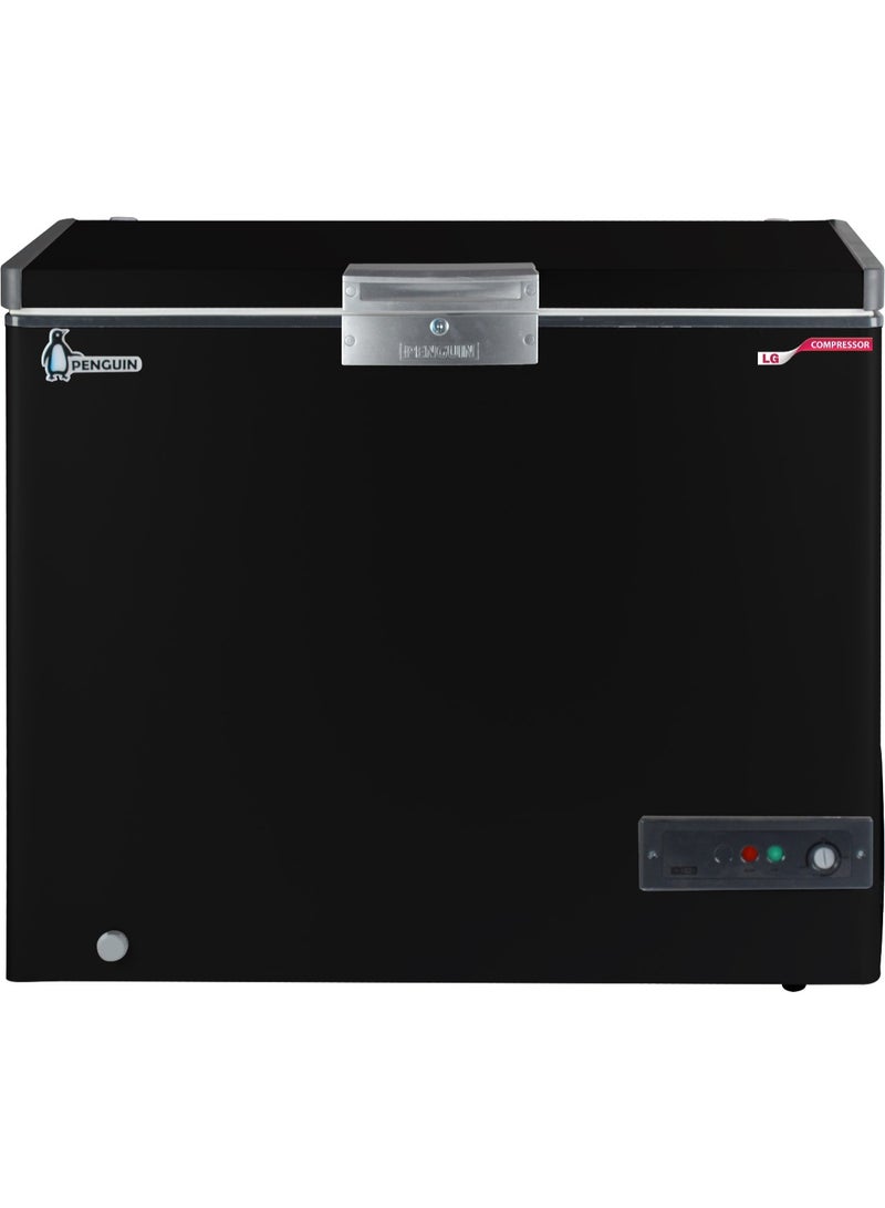 بنجوين أداة تجميد صندوقية سوداء ES250L - سعة 205 لتر مع باب زجاجي منزلق - ضاغط LG - Image 2