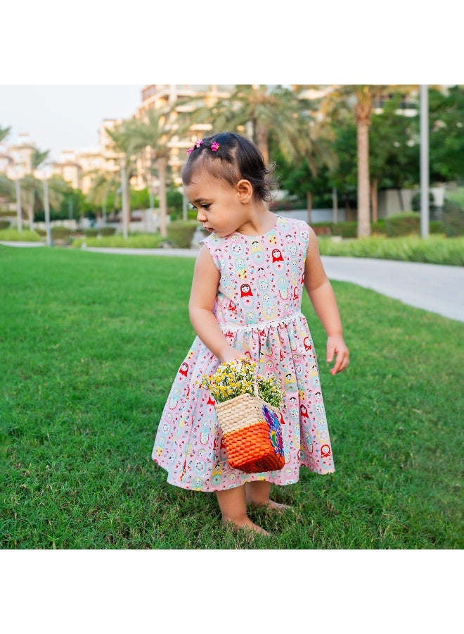 Petite Lamb Babushka Dress/Pure cotton/Boutique Kidswear - Image 1