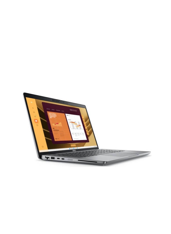 ديل لابتوب Latitude 5450 (إصدار مُطوّر) بشاشة IPS عالية الدقة بالكامل (1920×1080) مقاس 14 بوصة، بتردد 60 هرتز، ومعالج Intel Core i7-1355U، وذاكرة وصول عشوائي DDR5 سعة 8 جيجابايت، وقرص SSD سعة 512 جيجابايت، ونظام تشغيل Windows 11 Pro، وبطاقة رسومات Intel Iris Xe، ويدعم اللغتين الإنجليزية والعربية، باللون الفضي. الإنجليزية/العربية الفضي. - Image 2
