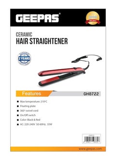 GEEPAS Geepas Ceramic Hair Straightener, 35 W  - Image 1