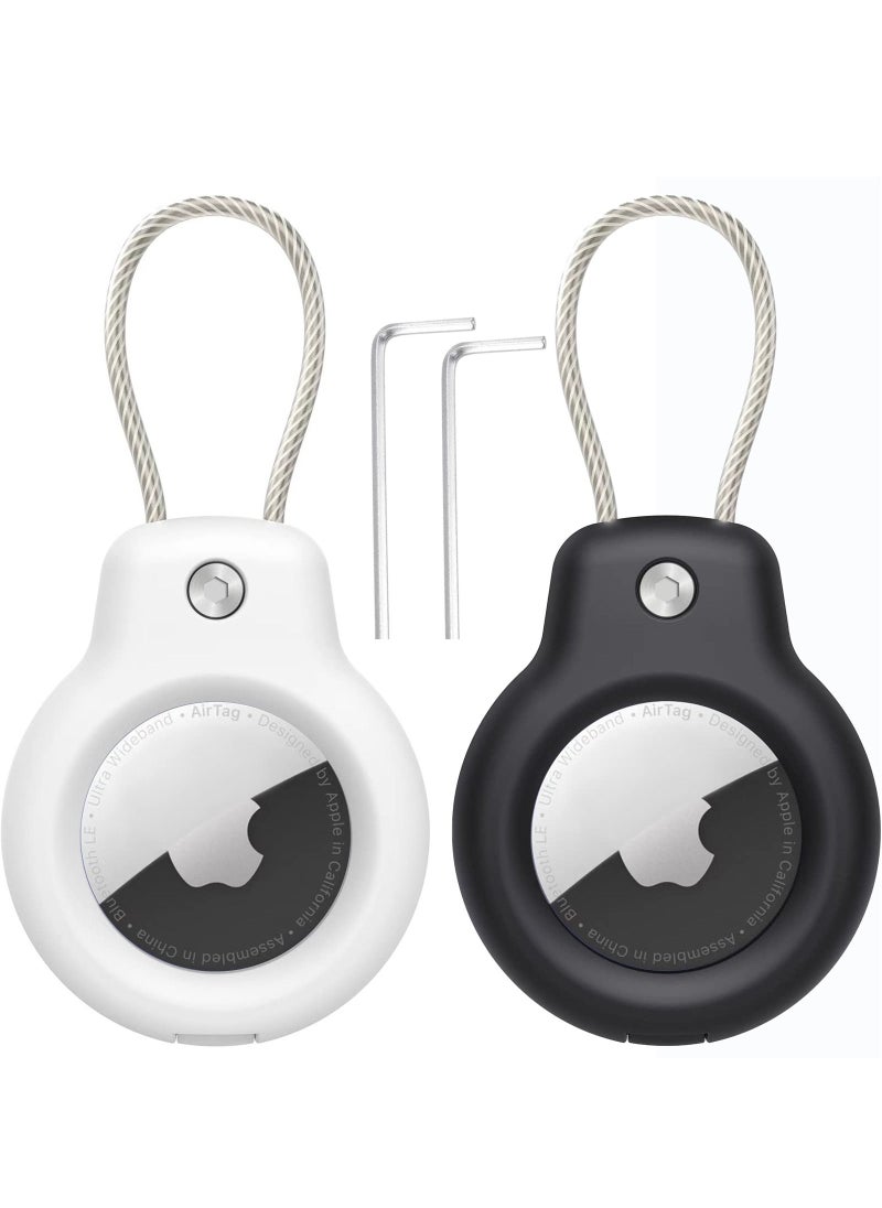 Generic 2 Pieces Protective Secure Lock Compatible with AirTag Holder Suitable for Luggage Tag Keychain Accessories  - Image 1