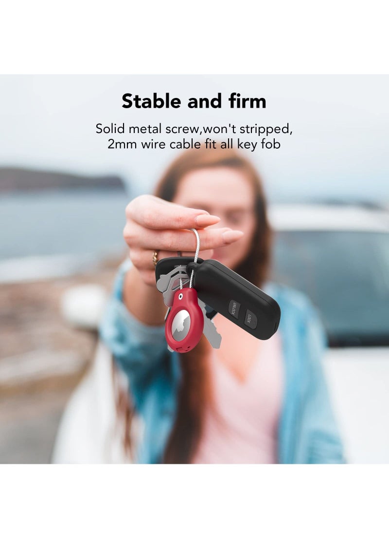 Generic 2 Pieces Protective Secure Lock Compatible with AirTag Holder Suitable for Luggage Tag Keychain Accessories  - Image 3