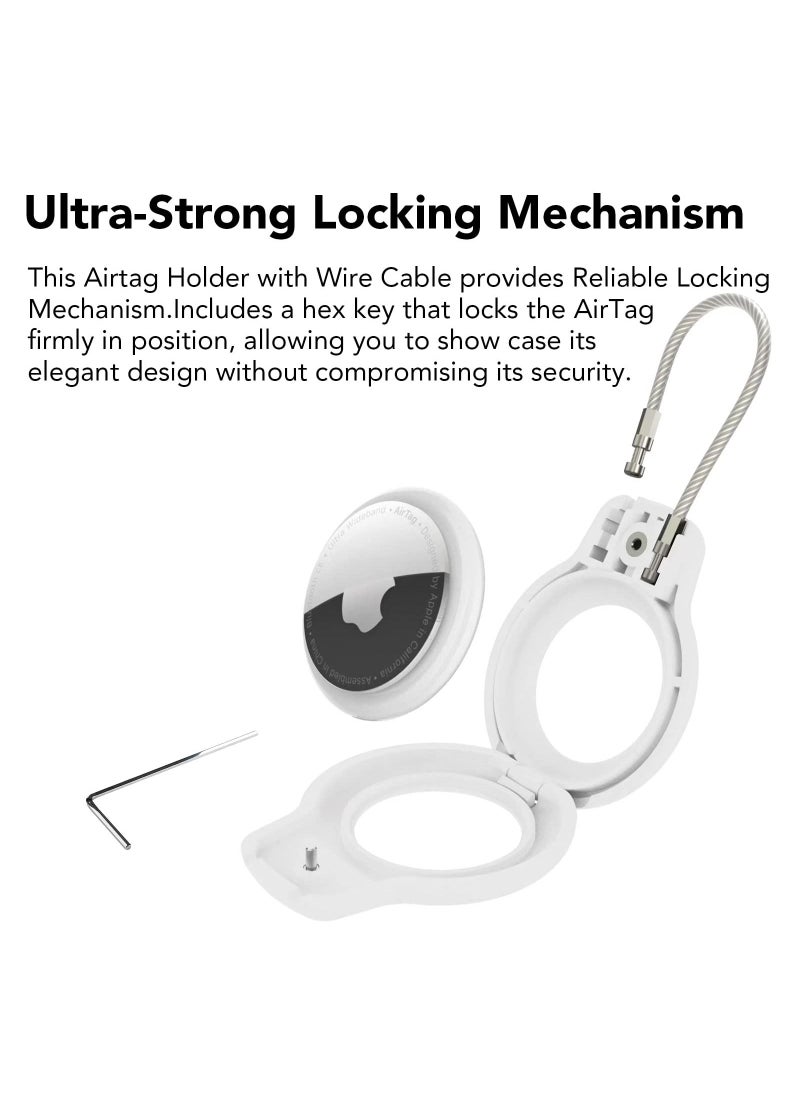 Generic 2 Pieces Protective Secure Lock Compatible with AirTag Holder Suitable for Luggage Tag Keychain Accessories  - Image 2