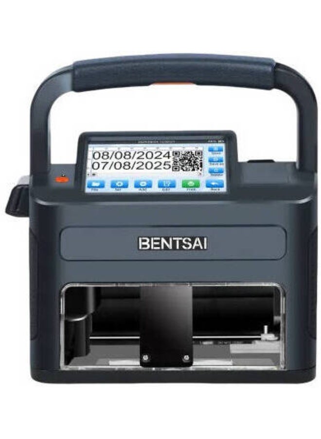 BENTSAI B71 Handheld Inkjet Printer with 4.3-Inch Touchscreen, 12.7mm Print Height for QR Codes, Barcodes, Logos & 1-5 Line Variable Data Printing, Black | B71 - Image 1
