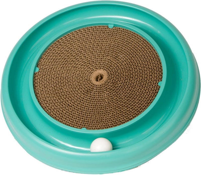 Bergan Turboscratcher Cat Toy with Cardboard Scratcher and Ball Track - Image 1