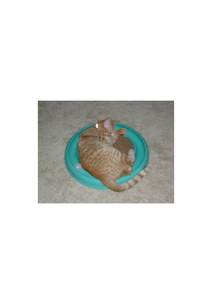 Bergan Turboscratcher Cat Toy with Cardboard Scratcher and Ball Track - Image 2