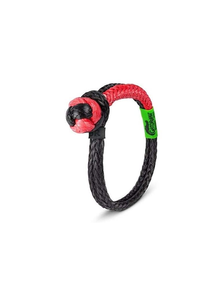 Bubba Rope 176746NGRB-L Heavy Duty 3/8" Synthetic Shackle NexGen PRO Gator Jaw Breaking Strength of 47,000 lb with HMPE in Red and Black, Accessory Ideal for Recovery and Towing Stuck Vehicle - Image 4