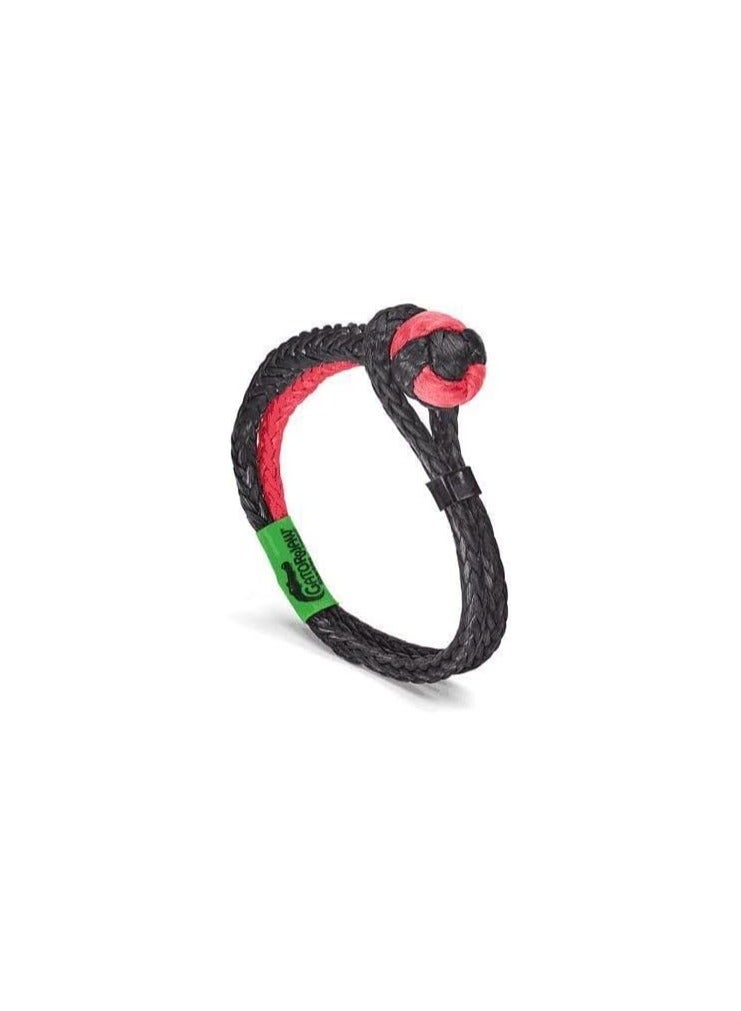 Bubba Rope 176746NGRB-L Heavy Duty 3/8" Synthetic Shackle NexGen PRO Gator Jaw Breaking Strength of 47,000 lb with HMPE in Red and Black, Accessory Ideal for Recovery and Towing Stuck Vehicle - Image 1
