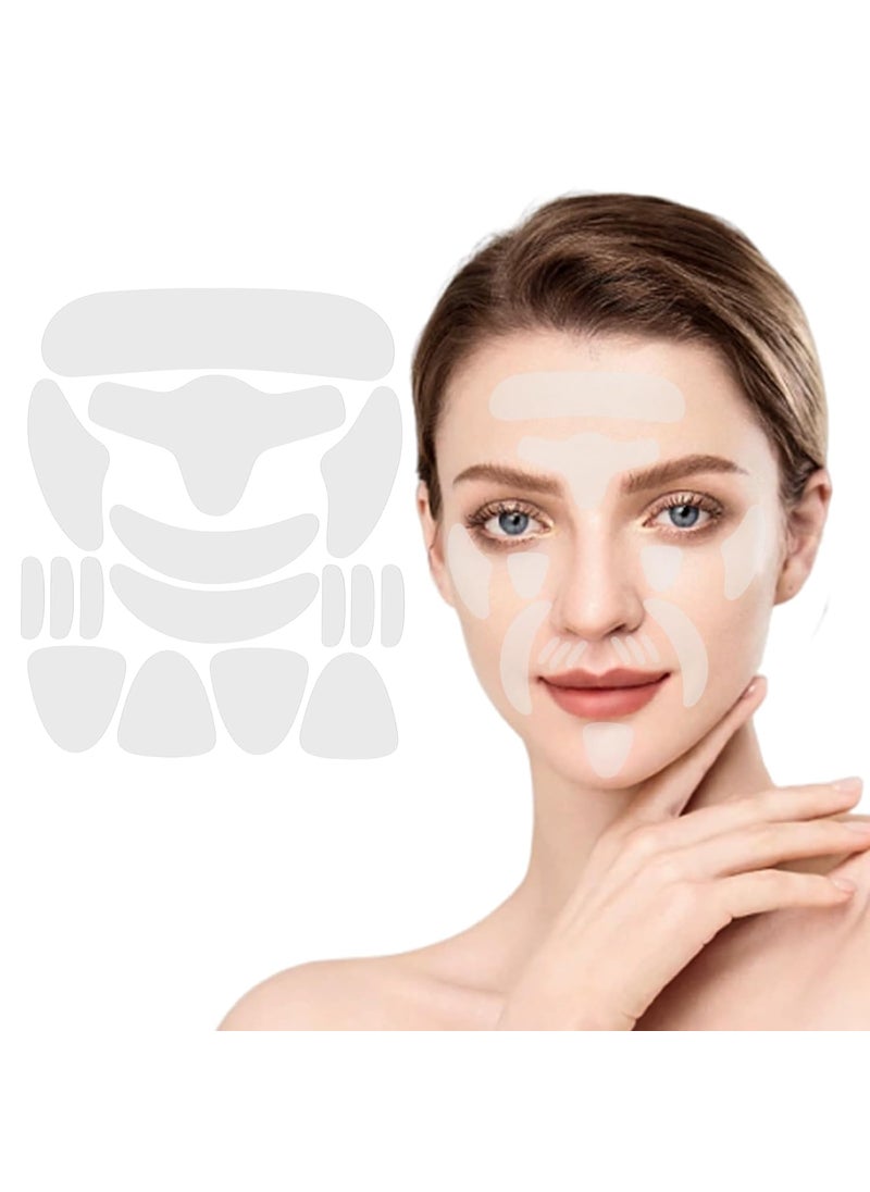 Ideal Swan - Ideal Swan 16PCS Facial Wrinkle Patches  Silicone Wrinkle Fine Line Patches for Face Forehead Eye Facelift Facial Patches to Smooth Frown and Smile Lines for Reducing Wrinkle - Image 1