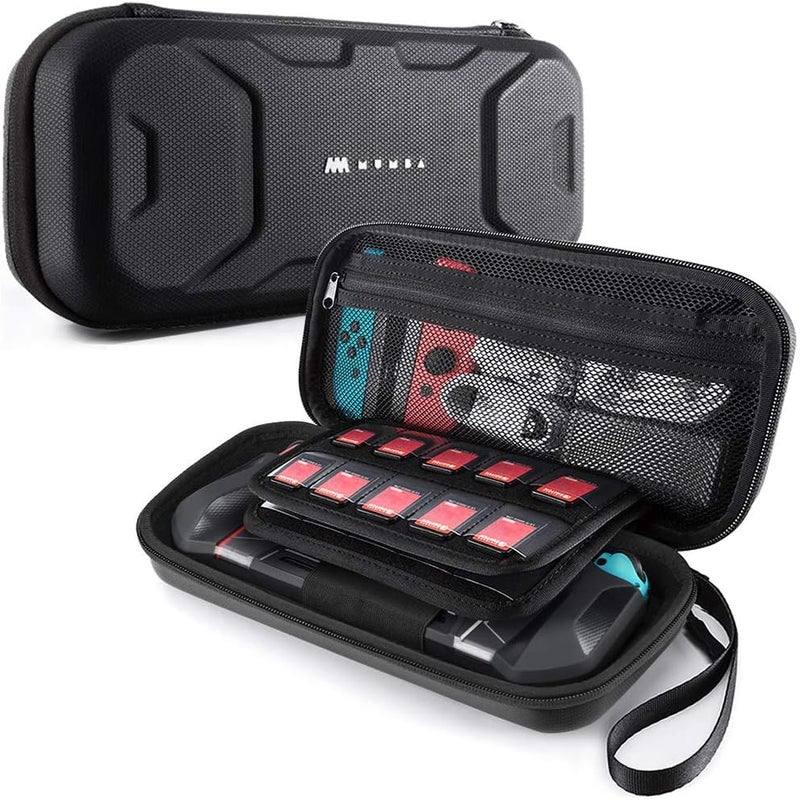 Mumba Carrying Case for Nintendo Switch OLED & Nintendo Switch 2017, [Plus Version] Portable Protective Travel Carry handbag Pouch for Blade/Battle Case [Large Capacity] (Black) - Image 1